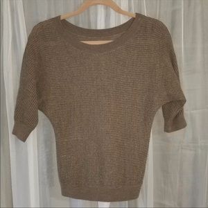 Express Nude Dolman Short Sleeve Sweater